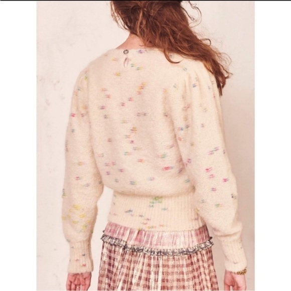 Loveshackfancy Claudette floral sweater XS EUC - Picture 12 of 12